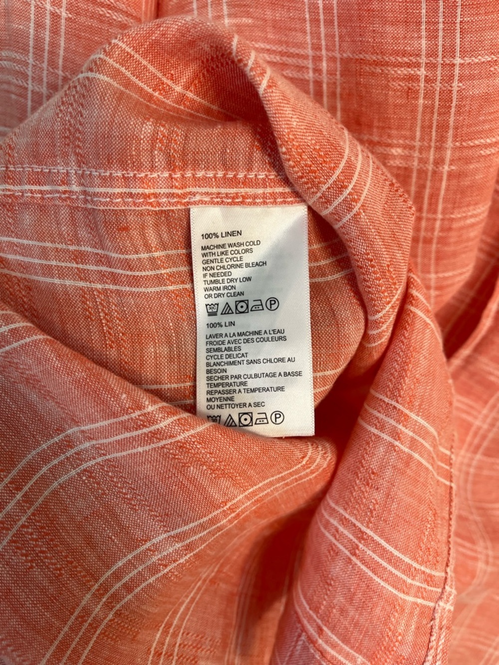 Tommy Bahama Linen Coral Plaid Linen-Blend Button-Up Shirt - Men's - Picture 5 of 5